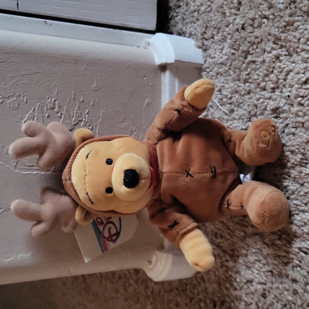 Mini Bean Bag Reindeer Pooh 8in